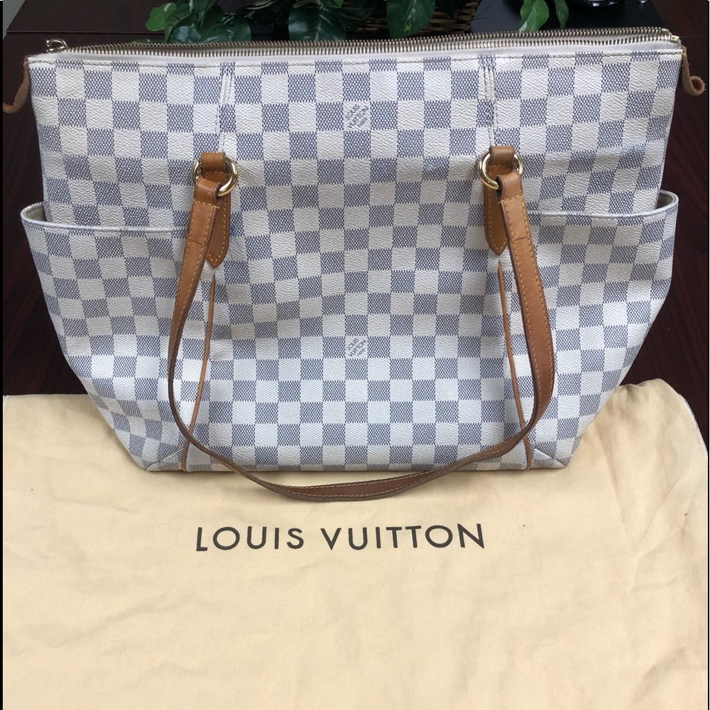 Louis Vuitton Azur Totally PM Shoulder Tote Purse